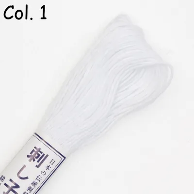 刺子绣 Olympus Japan Sashiko Thread (20m) -Plain 100% Cotton Made in Japan Japanese Embroidery Thread Floss