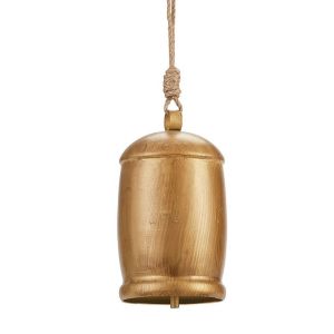 MNTT Corrosion Resistant Metal Hanging Bells Round Mouth Handmade Bell Wind Chimes High Durability Hanging Rope Christams Cow Bells Home Garden Decor