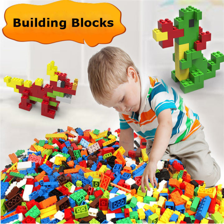 【Melody】500 1000 PCS DIY Building Blocks Bulk Sets City Creative Lego ...