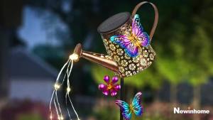 Solar Watering Can with Lights Outdoor GardenWaterproof Garden Stake Lights Decoration for Yard Lawn Patio Pathway Front Porch Landscape Gardening Gifts for Mom Grandma Women Birthday Gift