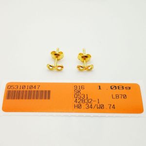 Yon Hing Earring Subang Paku Infinity Bajet Emas 916