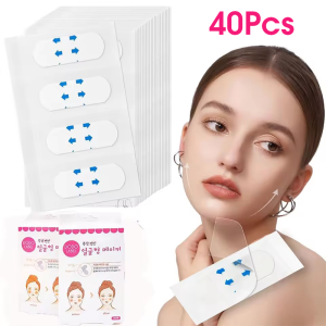 40pcs Invisible V Face lifting Tapes Wrinkle Removal Sticker Forehead Neck Chin Sticker Anti Aging Patch Facial Slimming Firming