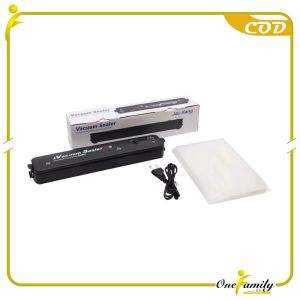 ONE-C859 Vacum Sealer FREE 10PCS Plastik Embos Alat Vacum Makanan Frozen Mesin Press Plastik
