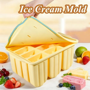 12 Grid Ice Cream Mold Food Grade Silicone Easy To Release Popsicle Tray with Lid DIY Ice Cream Mold
