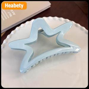 【2-3 ngày giao hàng】 Ngọt Ngào Kem Màu Xanh Nơ Năm Cánh Sao Tóc Clip Hình Học Tóc Claw Cho Phụ Nữ Thanh Lịch Bowknot Cua Barrettes Tóc Phụ Kiện