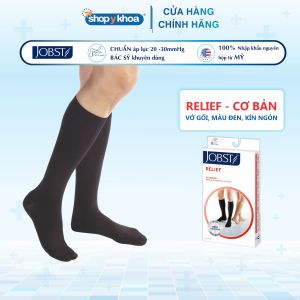 Vớ Y Khoa JOBST Relief - Màu Đen Kín Ngón Suy Giãn Tĩnh Mạch Áp Lực 20-30mmHg (Tất Y Khoa)