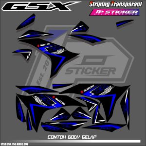 GSX 150 (COD) STIKER STRIPING MOTOR SUZUKI GSX 150 - STIKER LIST SIMPLE VARIASI DESAIN RACING HOLOGRAM DAN TRANSPARAN BISA COD IP.KODE-397