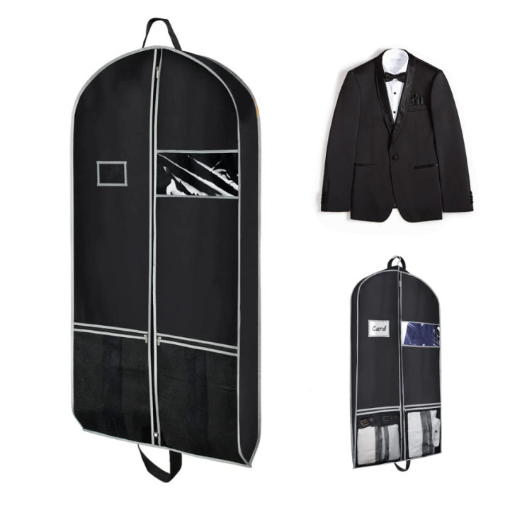  54 Garment Bag with Extra Large Pockets for Travel, Gusseted  Suit Cover Mens Womens Foldable Hanging Bags for Clothes Shirts Dresses  Coats