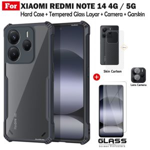 Paket 4in1 Case Xiaomi Redmi Note 14 4G Poco X7 Pro 5G Shockproof Fusion Free Anti Gores Layar Camera Dan Garskin