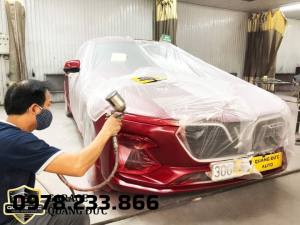 Màng nilon che chắn sơn phủ ô tô sơn nội thất sơn tường có một đầu dán rộng 55cm dài 20m