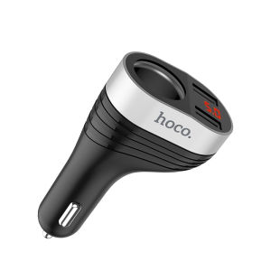 Hoco Z29 Regal Dual USB Car Charger 3.1A LED Digital Display 96W Cigarette Lighter