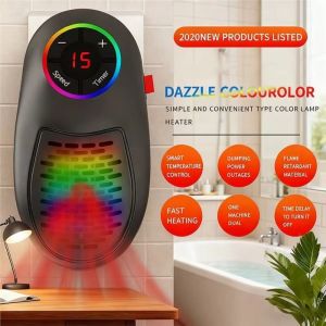 DYJKOUG Intelligent Remote Control Mini Heater Compact Size US/UK/EU Electric Heater Remote Control Portable Design Heater Office Use