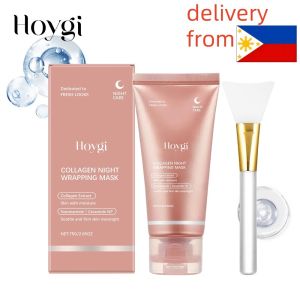 FenHuan 【Local Delivery 】HOYGI Collagen Peeling Tear Mask Moisturizing Anti-wrinkle Exfoliating Cleaning Night Care Brightening And Smooth Skin Facial Skin Care 75g