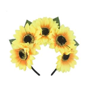 Thực Tế Hướng Dương Hình Dạng Headband Cho Cô Gái Có Thể Điều Chỉnh phong cách dân tộc bờm tóc bữa tiệc lễ hội Cô Gái Phụ kiện tóc