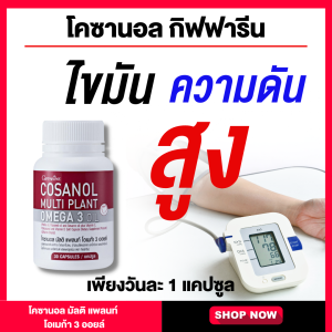 โคซานอล มัลติ แพลนท์ โอเมก้า 3 ออยล์ ปวดหัว มึนหัว บ้านหมุน วูปบ่อย ความดัน ไขมัน ขนาด 30 แคปซูล