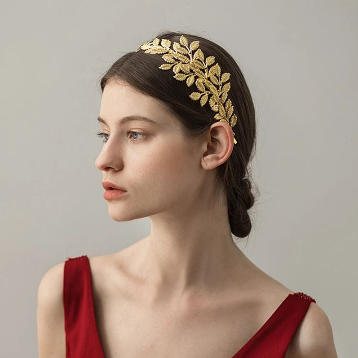 HOMP】 Headband Leaf Design Wedding Hair Accessories  display picture 1