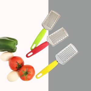 Parutan Keju Serbaguna Gagang Warna Peeler Serutan Kentang Berbahan Stainless Steel Alat Parut Buah