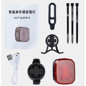 Bike Smart Taillight Type-C Rechargeable IPX6 Waterproof Auto-sensing Brake Tail Lights Led Rear