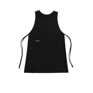 OPEAREY สไตล์ญี่ปุ่นแบบ เสื้อกั๊กตัวยาว อเนกประสงค์อเนกประสงค์ ต่อต้านสกปรก เครื่องแบบบ้านกาแฟ แฟชั่นสำหรับผู้หญิง กันน้ำกันน้ำได้ ผ้ากันเปื้อนเสริมสวยเล็บ