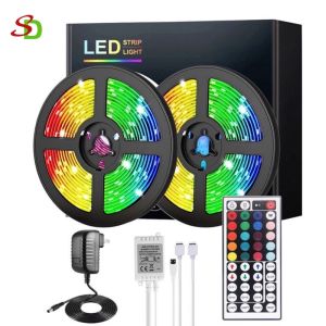 SD led strip Light 10M/5M 3528 LED Smd 2X 5M Rgb Led Light Strip 24 Key Remote Controller for room
