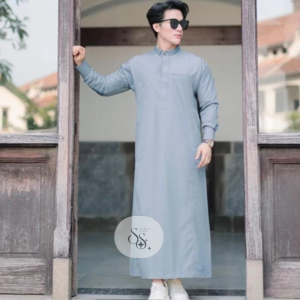 Jubah Pria Muslim Slimfit Jubah Gamis Pria panjang Manset busana muslim jubah muslim pria hitam dewasa katun