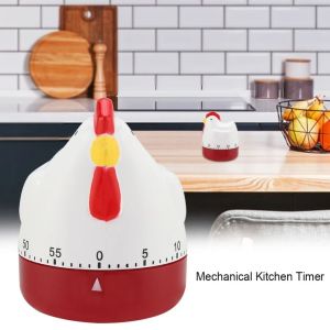 JURHOMIE White Chicken Timer 60 Minutes Plastic Kitchen Timer Cute Time Reminder Kitchen Tools