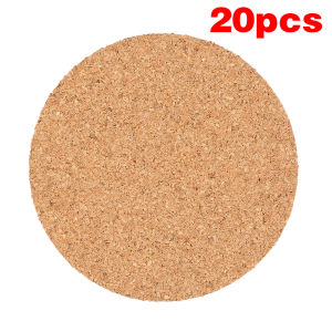 50/20/10/6/1pcs Round Cork Coasters Non-slip Thermal Insulation Coffee Coaster Drink Coaster Tea Cup Coaster Placemats Table Mat Easy To Clean and Protect 90*3MM (with Coasters Rack | BTT