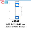 NJ207 UBC ตลับลูกปืนเม็ดทรงกระบอก NJ207EM ( Cylindrical Roller Bearings ) NJ207 EM. 