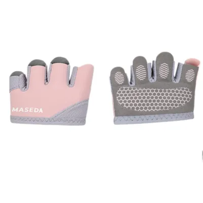 KEND 1Pair Anti-Slip Gym Half Finger Gloves Ultra-Light Weight Breathable Yoga Fitness Gloves Workout Gear Thin Breathable Anti-Slip Workout Gloves Cycling