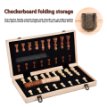 Magnetic wooden chess board set wooden foldable international chess set for travel family activities Two in one chessboard. 