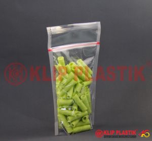 Plastik Klip PP / Standing Pouch / Seal Lebar / Plastik kemasan Snack / Plastik PP (kaku) / Zipper bag / ukuran 26+3 x 16cm (ukuran dalam plastik)