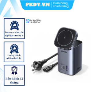 Trạm sạc Ugreen 100W GaN Mini MagSfe (CD342) [Nhập khẩu & Phân phối chính hãng bảo hành 1 năm]