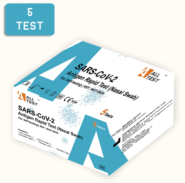 ALLTEST COVID19 ART Antigen Rapid Test Kit (5 kits/box) Expiry Date