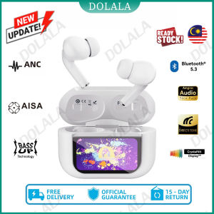🎧 Original Product + FREE Shipping 🎧Wireless bluetooth headphones TWS High Quality Earbuds Intelligent Noise cancelling Earphones Smart LCD Touch control screen for IOS&Android Sports Waterproof Headset A9 PRO A10 PRO 触屏耳机 ANC / ENC