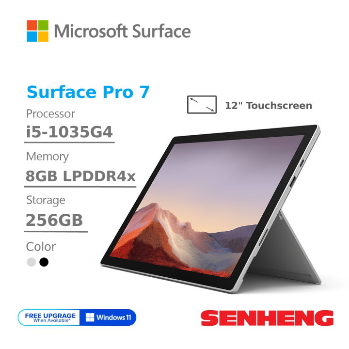  Microsoft Surface Pro 7 – 12.3 Touch-Screen - Intel Core i5 -  8GB Memory - 256GB SSD Platinum : Electronics