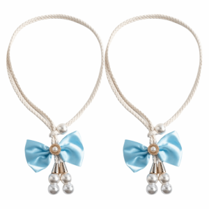 COUPLECOL 2Pcs Tối giản Dây buộc rèm nơ Hiện đại Có thể điều chỉnh. Dây buộc rèm Tinh tế dây chuyền ngọc trai Dây giữ rèm Rèm cửa mỏng nhẹ.