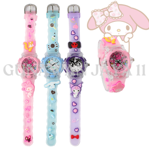 Jam Tangan Anak Import LED 3D Cute Sanrio Melody Kuromi Cinamarol