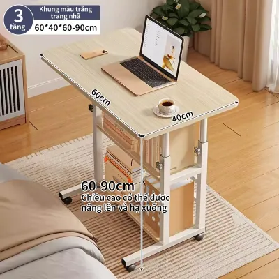 Bàn Nâng Hạ Chiều Cao Bàn Học Bàn Làm Việc Bàn Rút Di Động Thông Minh Có Bánh Xe Bàn Rút 2 Tầng