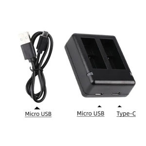 Dual Port Slot dual Baterai Battery Charger For GoPro Hero 12 11 10 9 Black Aksesori Action Kamera