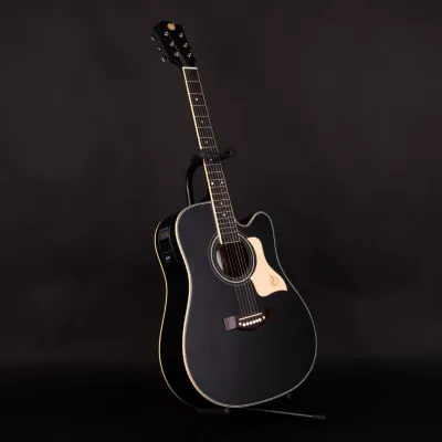 Gitar Akustik Elektrik Mandalika De Ticco Series Hitam Equalizer LC Tuner Bonus Tas Senar Pick