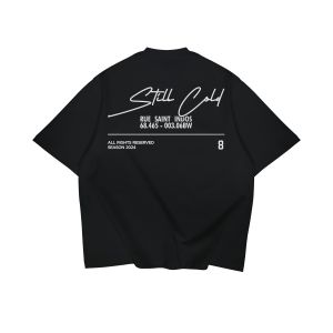 Benidson Kaos Boxy Oversized Saint Indos Hitam Katun 16s