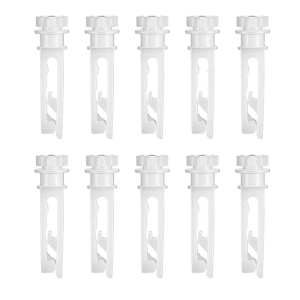 Set of 10 Vertical Blind Stem White Replacement Parts for Smooth Window Curtain Operations
