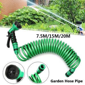 LUGG【Local Delivery】Retractable Coil Garden Hose Pipe Expandable Reel Airbrush Spray Tool Tap Connector Car wash tools