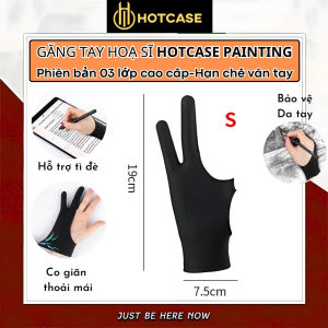 Găng Tay Vẽ hỏa sĩ tì tay cảm ứng HOTCASE Painting bản đặc biệt 3 lớp Chống Cảm Ứng Mồ Hôi Tay Bao Tay Vẽ Làm Việc Ipad Chuyên Dụng Họa Sĩ Tranh Chì 2 Ngón Digital Wacom điện thoại máy tính bảng iPad