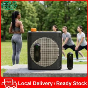 [Local Delivery] Portable Speaker Megaphone with Wireless Lavalier Microphone Portable PA System for Streaming Class Speech Meeting Yoga Guides