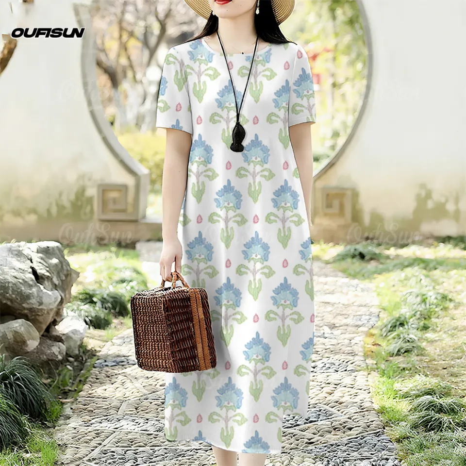 long sleeve maxi cream dress Katherine — & Rust Floral or with sleek pumps smocked_bodice Waves Maxi Dress in Color:Soft Blue