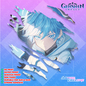 New Genshin Impact Male Version Scratch Design Sticker Indoor Outdoor Vinyl Sticker Waterproof & Non-Faded