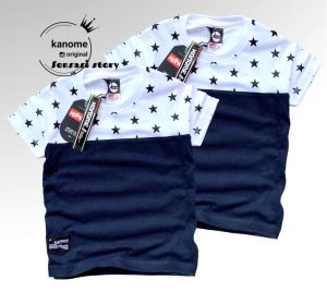Kanome Premium Baju Kaos Anak Laki-Laki Umur 1-12 Tahun Unisek Bahan Katun Combed 24s Tebal
