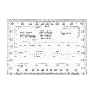 Topographic Flexible Scale Military Protractor Outer Edges 0-6400 Miles Bottom Read 1:5000 1:25000 for Outdoor