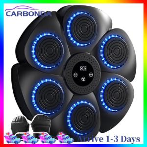 Music Boxing Machine Boxing Training Punching Equipment RGB Light Workout Boxing Target Machine with Gloves for Home Gym